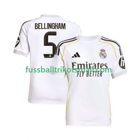Fußballtrikots Real Madrid Jude Bellingham 5 2025-2026 Kurzarm Heimtrikotsatz kaufen